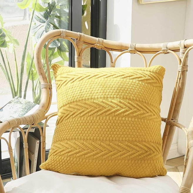 20201 뜨개쿠션 뜨개질 니트쿠션 루피망고 쿠션 가을 겨울 니트 북유럽 모직 짠 쿠션