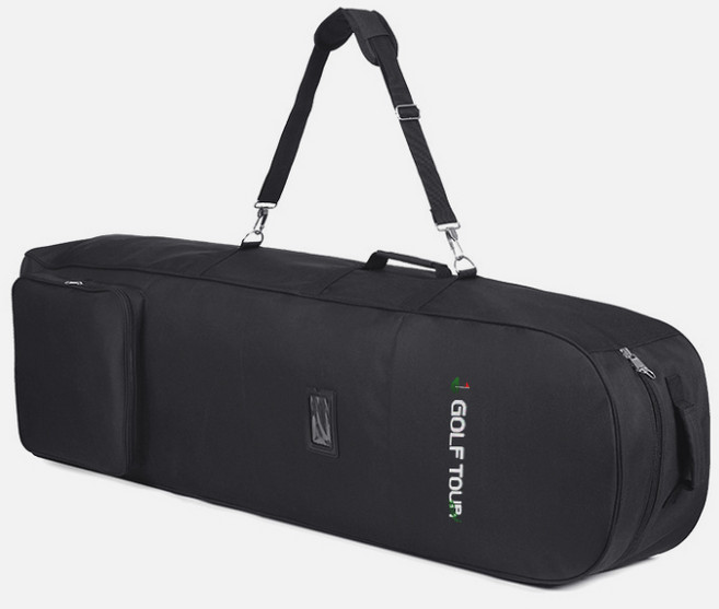 제이빅스포츠 골프 캐디백 항공커버 바퀴형, 블랙