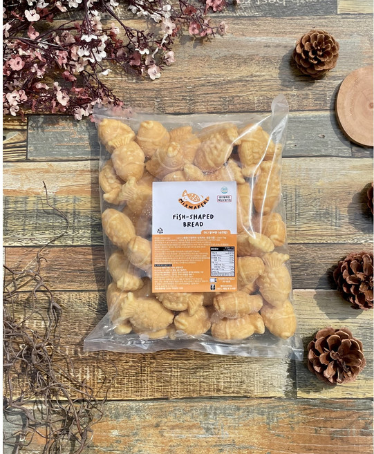 믹스메이커스 미니 붕어빵 카페 디저트 납품 유통 벌크형 1kg 팥 슈크림 휴계소 지하철, 1개