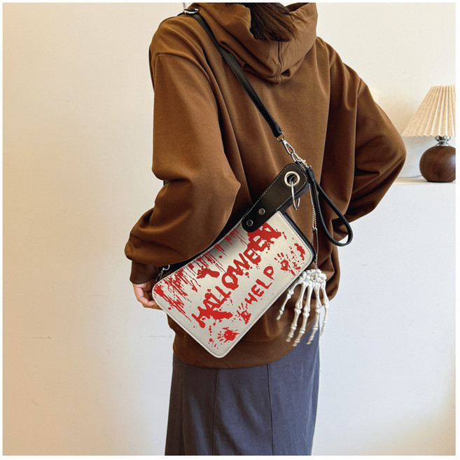 순이랜드 크로스오버 아이템 식칼 파우치 크리에이티브 개그 토트 크로스 패션 여성 할로윈 가방+키링