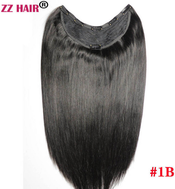붙임머리 가발 헤어피스 ZZHAIR 100 브라질 인간 레미 헤어 익스텐션 120g140g 16"24" U 피스 클립인 내추럴 스트레이트, 옵션01) 16inches 120g, 옵션08) #1B