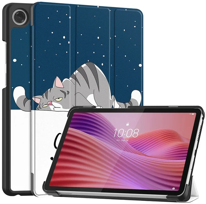 Lenovo Tab One 케이스 용 8.7 인치 삼중 접이식 PU 가죽 스탠드 K9 2025 Cover Funda 스마트 태블릿, 07 LM