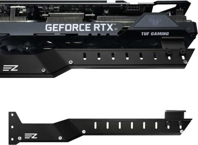 EZDIY-FAB 그래픽 카드 홀더 브레이스 GPU 지지대 비디오 브래킷 5V 3핀 ARGB LED 포함 처짐 방지 홀스터 RX6700 RTX3090 지원- 309EZ-블랙, Black bracket