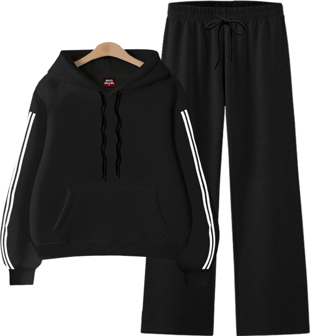 몰토벨리노 [ANSANGSA] 무지 여성 오버핏 트랙 후드 스웻 팬츠 상하세트