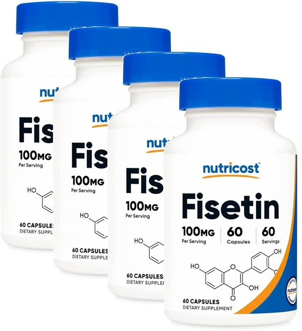 미국 뉴트리코스트 Nutricost Fisetin Capsules 피세틴 100mg 캡슐, 60정, 4개 - 쿠팡