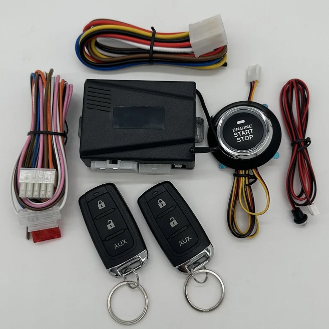 자동차 원격 문짝 잠금 및 잠금 해제 방향 플래시 푸시 단추 엔진 시동 정지 시스템 키리스 엔트리 원격 시