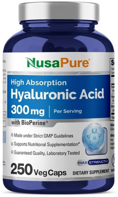 누사퓨어 히알루론산 300mg 히알론산 효능 250캡슐, 250정, 1개