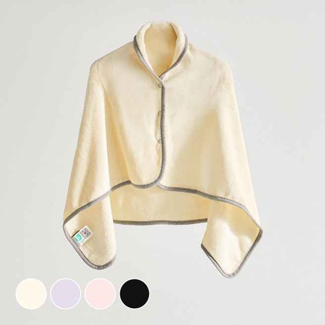 데시뉴 럭키 솔리드 양면 극세사 망토 담요