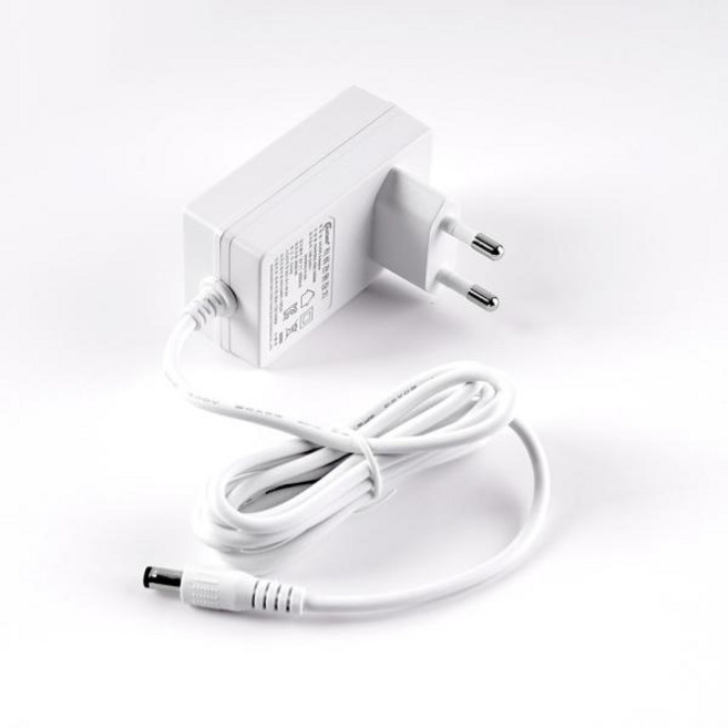 (프라임디렉트) 아답터 100~240V / 9V 3A (내경2.1mm/외경5.5mm) 전원 코드 일체형 화이트 (박스포장), 1개