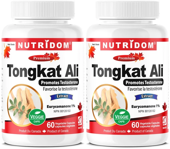 뉴트리돔 통캇알리 롱잭 60식물성캡슐 캐나다 직구 카포리아, 60정, 2개 - 쿠팡