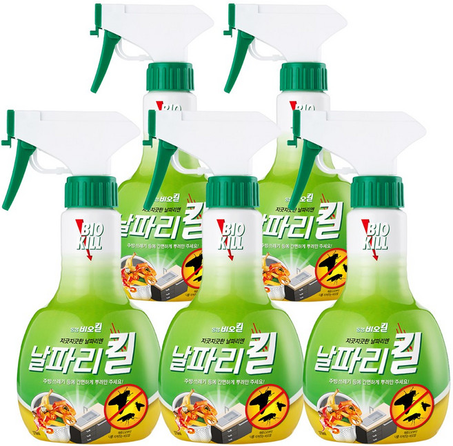 비오킬 날파리킬 살충제, 5개, 370ml