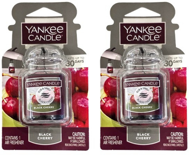 1+1 양키캔들 차량용 방향제 카자얼티메이트, 2세트, 블랙체리