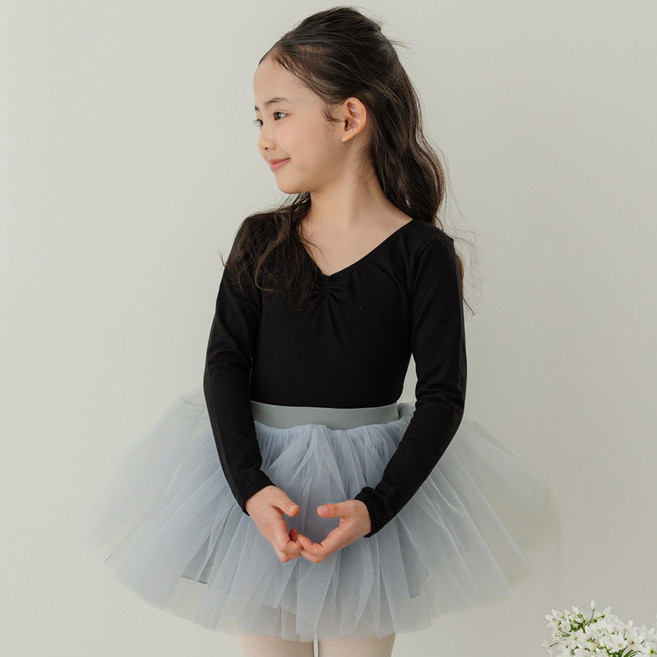 [삐에아떼르] 베이직 튜튜 스커트 4513 미스티그레이