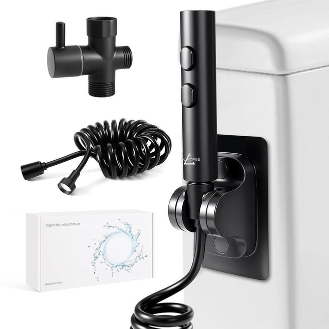 Aquiforge Handheld Bidet Sprayer for Toilet with Push Button Control Leak Proof 스테인리스 Steel Precis, Aquiforge Handheld Bidet Spray