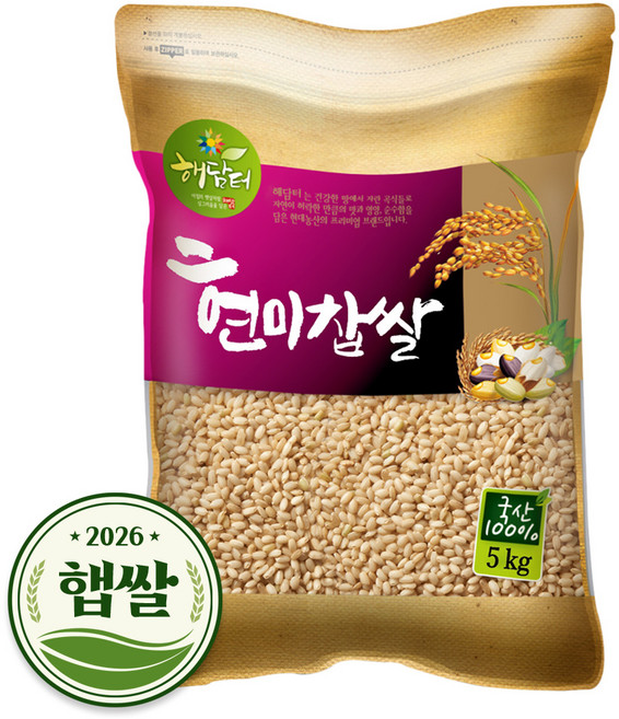 현대농산 국산 현미찹쌀 찰현미, 5kg, 1개
