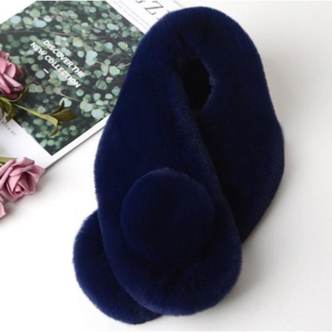 겨울 방한용품 넥워머 풍성한 인조퍼 온도상승 방울 털목도리