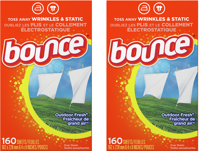 Bounce 아웃도어후레시 드라이시트 섬유유연제, 2개, 160매
