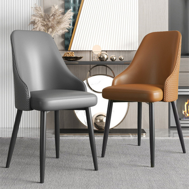 가죽 식탁 의자 디자인체어 카페 2개입, 2개, 그레이