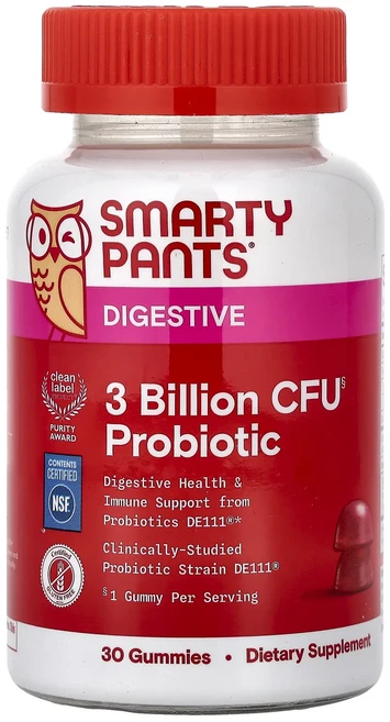 몸관리하세요 겨울입니다 SmartyPants Digestive 프로바이오틱 구미젤리 딸기 구미젤리 30개 특별관리진행, SmartyPantsDigestive프로바이오틱구미젤리, 1, 30 - 쿠팡