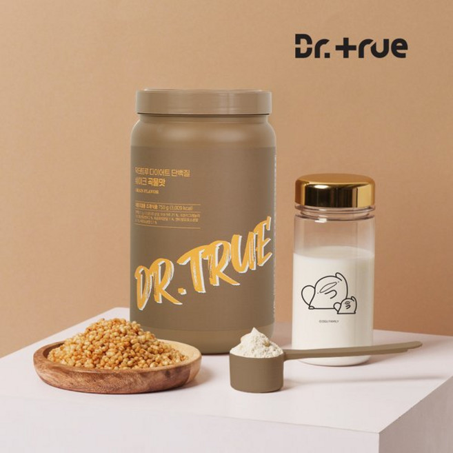 닥터트루 초유 산양유 프로틴 담은 리얼 다이어트 식사대용 단백질 쉐이크 곡물맛 750g (, ⑦당당구리 오구, 1개