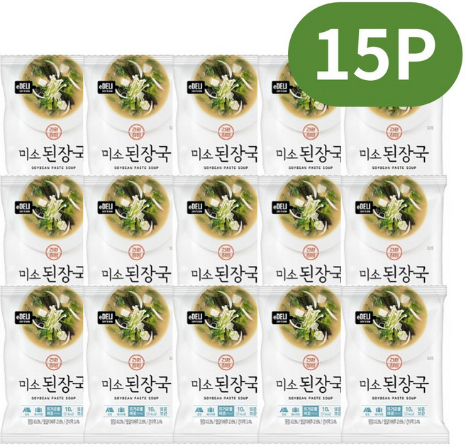 이델리 동림푸드 동결건조 미소된장국, 10g, 15개
