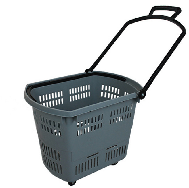 대용량 손잡이 접이식 쇼핑카트 핸드카트 이동식 바구니, 1개