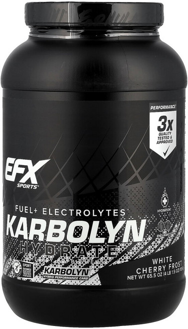 EFX Sports 카볼린 하이드레이트 화이트 체리 프로스트 1856g(4lb 1.5oz), 1856g, 1개, 1.856kg