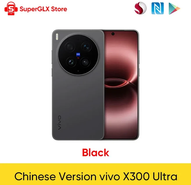 vivo X300 Ultra 5G 스마트폰 6.82인치 144Hz AMOLED 디스플레이 스냅드래곤 8 엘리트 5세대 듀얼 200MP 카, 01 China Mainland, 01 12GB 256GB, 02 Black, 256GB