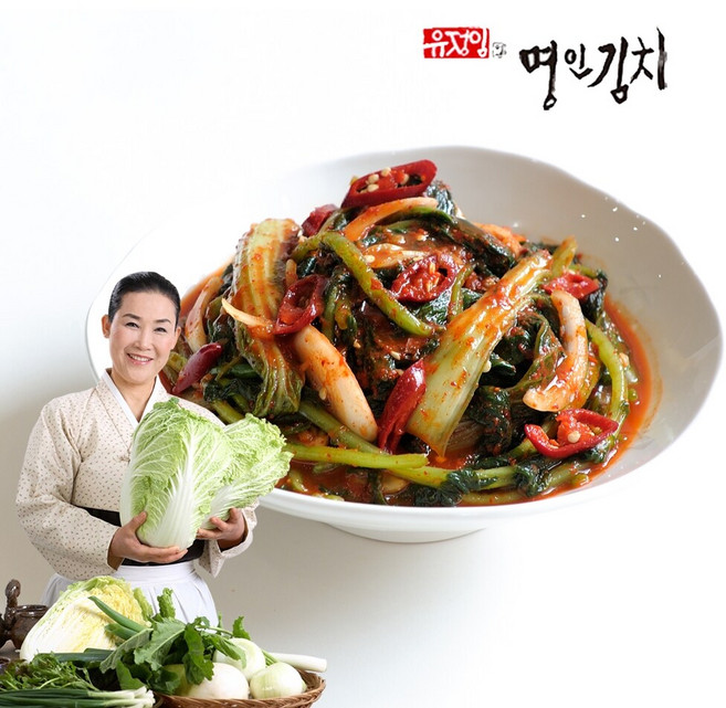 [식품명인 유정임] 열무얼갈이 김치 5kg, 1개
