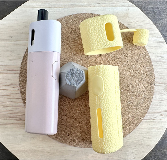 레더크레프트 아보카도베이비 전용 실리콘케이스 위생캡덮개 포함, 1개, 옐로우