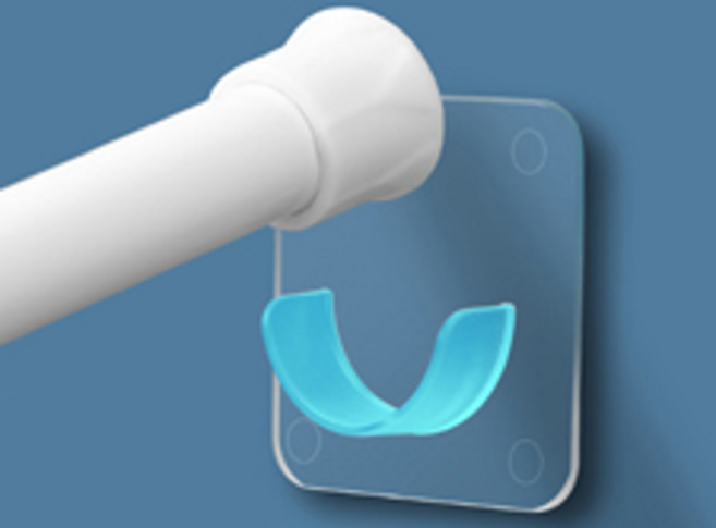 무타공 압축봉걸이 부착식 압축봉 브라켓 고정 홀더 2p, 봉 버클 2P