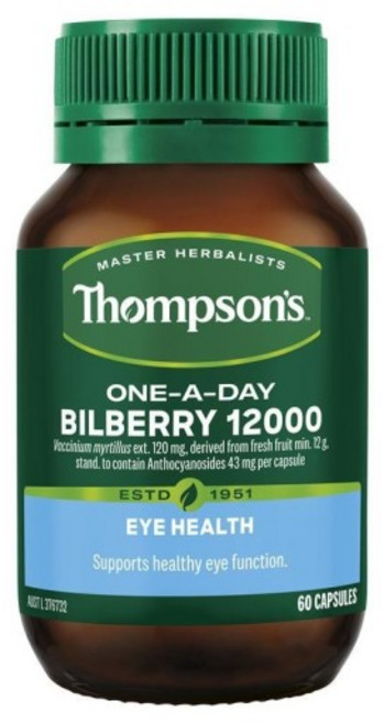 THOMPSON'S BILBERRY 12000 톰슨 빌베리 12000 60캡슐 3팩, 3개, 60정