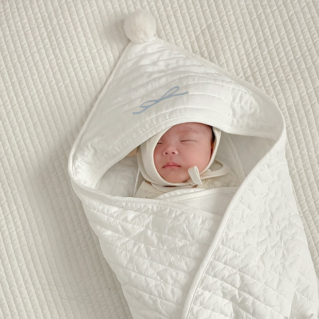 올포홈 100수 면누빔 신생아 사계절 아기 얇은 겉싸개 패드