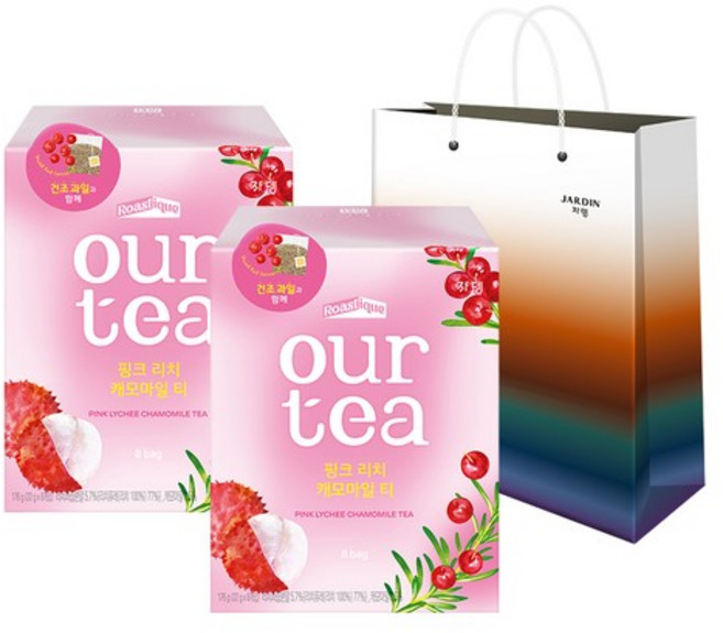 아워티 핑크 리치 캐모마일 티 8p+8p + 쇼핑백, 8