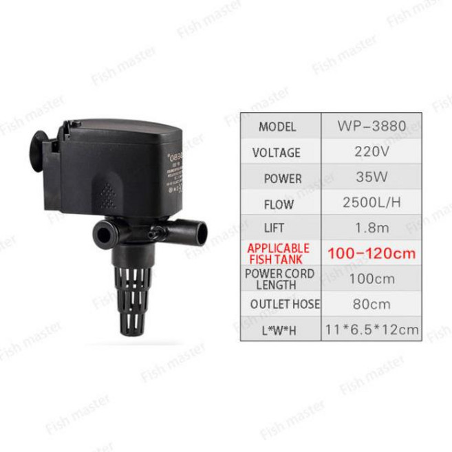 J9 어항 수족관 필터 3-in-1 탱크 잠수정 펌프 AC 220-240V, 08 WP-3880_02 AU adapter plug, 01 AU adapter plug