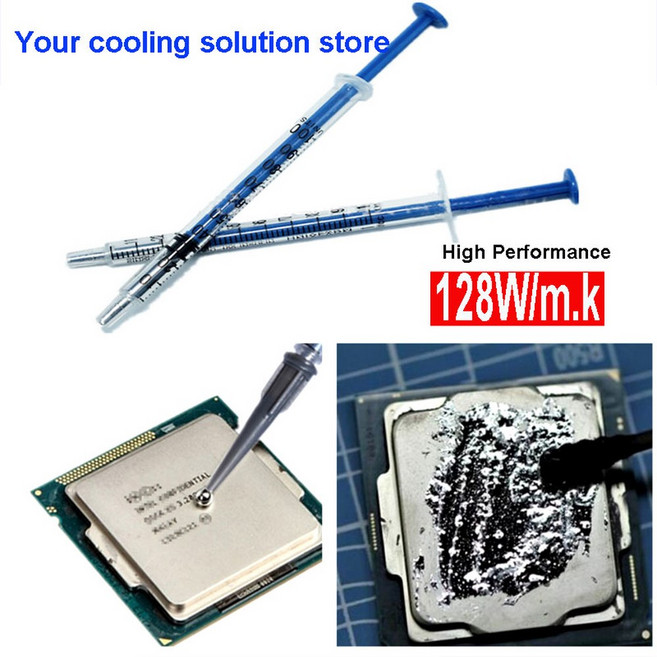 CPU GPU 그래픽 카드 cpu 노트북 방열 액체 그리스 우수한 128w mk 금속 열전도 페이스트, 1pcs, 2g
