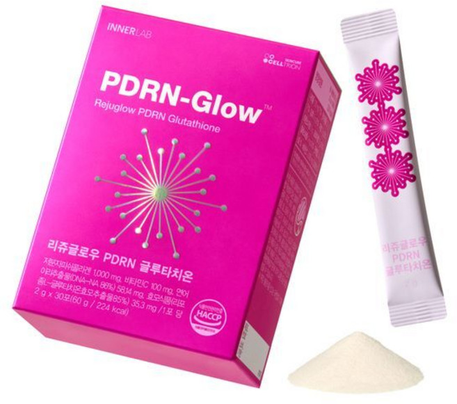 셀트리온 이너랩 리쥬글로우 PDRN 글루타치온 30포 (1개월분) 피부 미백 탄력 항산화 집중 케어 건강기능식품 / 이너뷰티 솔루션/ 연어 PDRN/저분자 피쉬 콜라겐/비타민C, 2g, 3세트