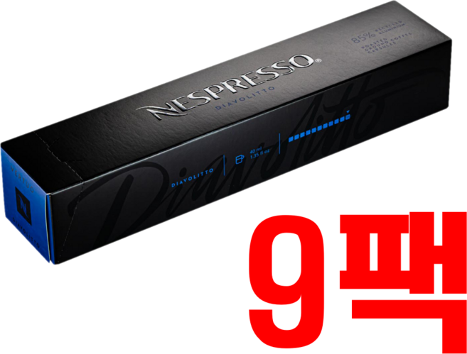 네스프레소 버츄오 디아볼리토 캡슐커피, 10개입, 9개, 6.4g
