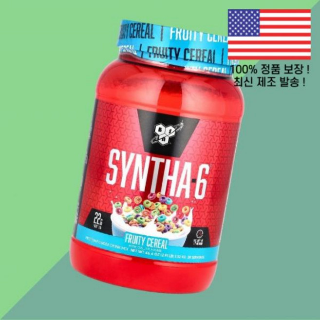 BSN Syntha 6 단백 프로틴 파우더 가루 분말 드링크 믹스 과일 후루츠 시리얼 2.91파운드 1.32kg Protein Powder Drink Mix Fruity Cer, BSN Syntha 6 단백질 프로틴 파우더 가루 분말