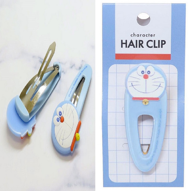 일본 캐릭터 도라에몽 똑딱 헤어핀 헤어클립