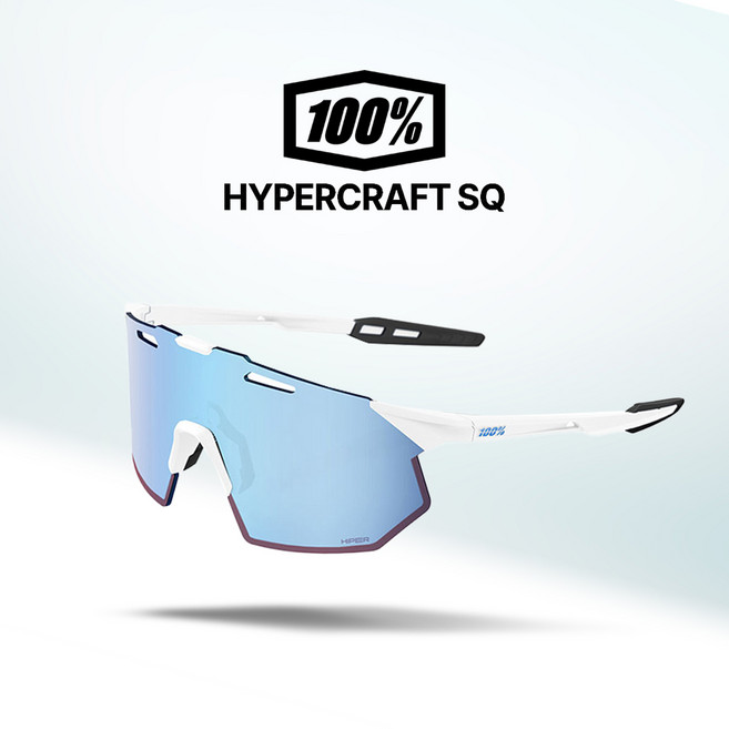 100% 고글 하이퍼크래프트 SQ 자전거 야구 골프 스포츠 선글라스 100퍼센트 100프로(01), 4. 소프트택트화이트/블루(04), 1개