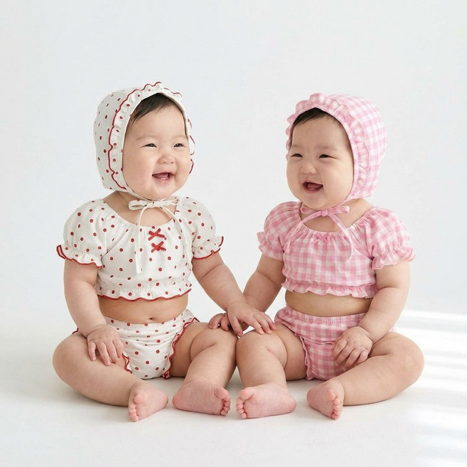 로이앤한나 예쁘니 여아 여자아기 유아 비키니 수영복 수영모자 세트 돌 1세 2세 3세 4세 5세 6세