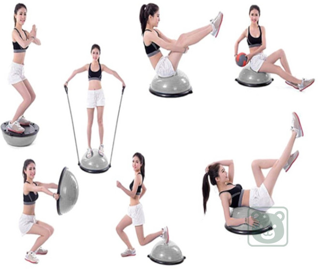 꼭필스 밸런스볼 실버 하프짐볼