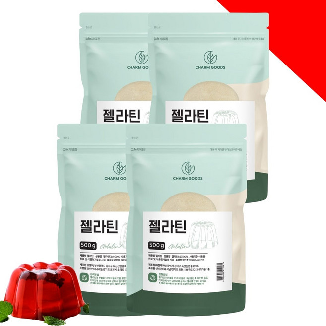 참굿즈 젤라틴분말, 500g, 4개