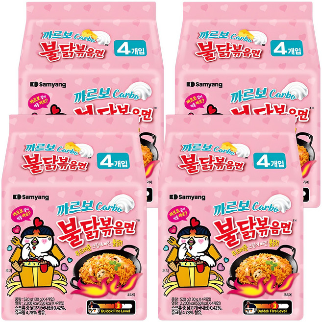 불닭볶음면 까르보 130g, 16개