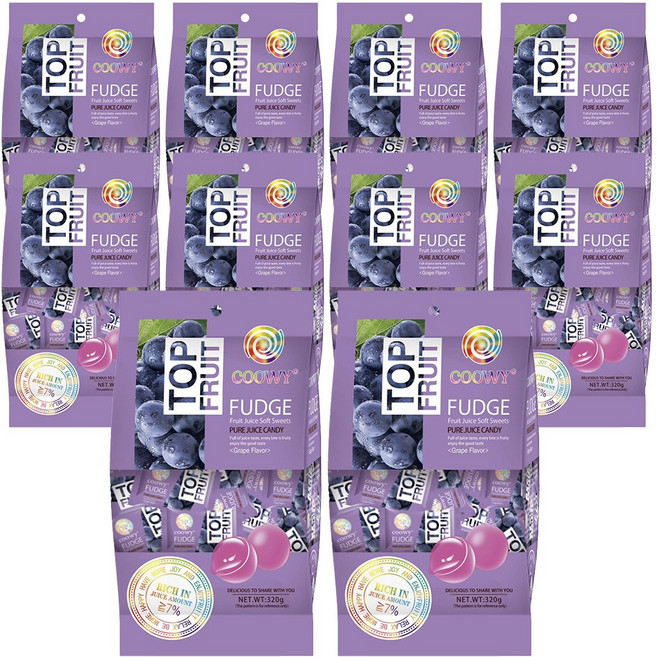 탑젤리 탑프루트 오리지널 포도젤리 280g 베트남 한시장다낭 TOP FRUIT COOWY, 10개