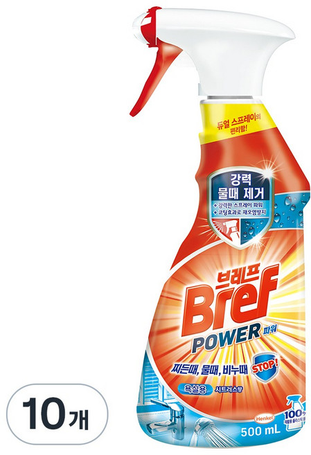 브레프 파워 욕실 세정제, 500ml, 10개