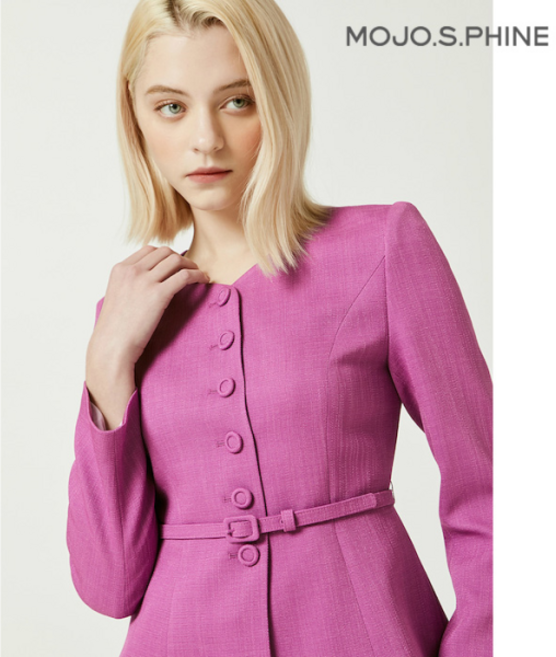 MOJO 모조에스핀 베이직핏 벨티드 셋업 자켓 PK_J231MSF111 2673409