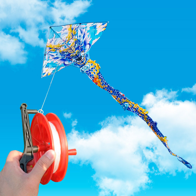 연빠람 드래곤연 1.6m + 꼬리3.4m 대형 연 얼레 150m 포함 세트 가오리연