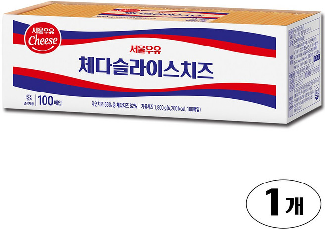 서울우유 서울 체다 슬라이스치즈 100매, 1.8kg, 1개